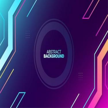 Imagem de Quadro Decorativo Abstract Technology Neon Cores Vibrantes - Arte Digital Moderna para Paredes 50x50cm