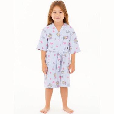 Imagem de Roupão Infantil Malha Felpuda Com Capuz 230g-m² Bene Casa