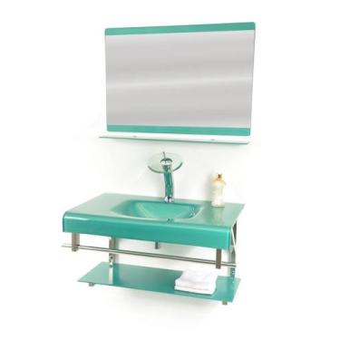 Imagem de Combo 2 em 1 - Gabinete 80cm Bélgica + Torneira Ibiza - EKASA, Verde