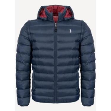 Imagem de Jaqueta Aleatory Puffer Capuz Removível Marinho-Masculino