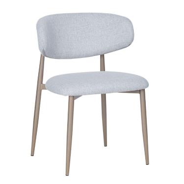 Imagem de Cadeira Napoli Base Champagne - Tecido Cinza