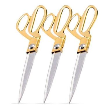 Imagem de 3 Tesoura De Costura Para Alfaiate Tecido 9,5