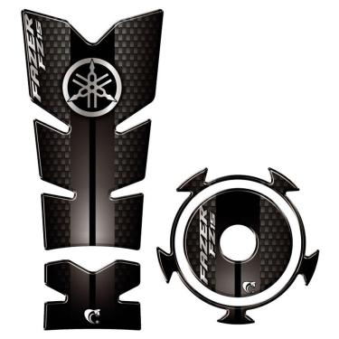 Imagem de Kit Protetor Tanque E Bocal Adesivo Moto Yamaha Fz15 Ano 2022/2023 Cinza