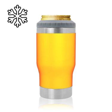 Imagem de Copo Térmico Porta Lata Long Neck Com Abridor 420Ml Laranja
