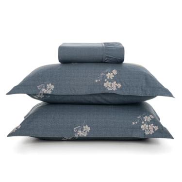 Imagem de Kit Lençol Queen Karsten Com Elástico + Fronhas - 100% Algodão Percal 3 Pçs (Helen)