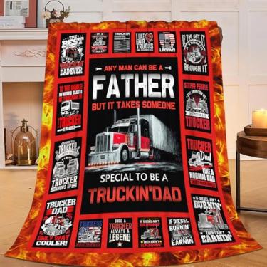 Imagem de Cobertor para motorista de caminhão Melhores cobertores de lã de flanela de pelúcia super macio, aconchegante, leve, para decoração de caminhoneiro, presentes para meninos, meninas, crianças, adultos