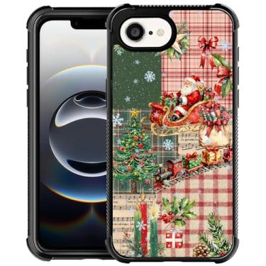 Imagem de ZHEGAILIAN Capa compatível com iPhone 16e, moldura de TPU macio, proteção de cantos reforçados, à prova de choque, capa traseira compatível com iPhone 16e para homens/mulheres - cultura natalina