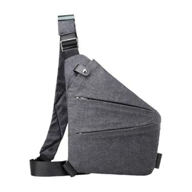 Imagem de Bolsa de ombro antirroubo para viagens armazenamento unissex portátil e ajustada com tecido espesso resistente a rasgos atrito acessórios hardware resistentes alça ajustável respirável design prático