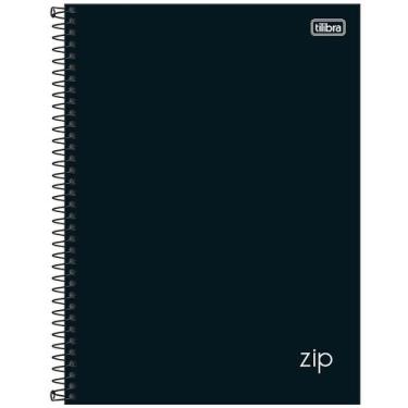 Imagem de Caderno universitário 10 matérias 160 folhas Zip Preto Tilibra
