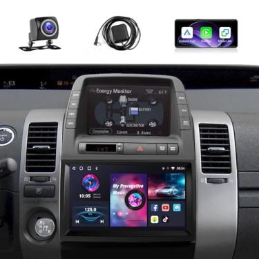 Imagem de Rádio estéreo automotivo para Toyota Prius 2004-2009 Apple Carplay Android Auto para Toyota Prius, tela sensível ao toque, tela de 9 polegadas, tela 5G, WiFi, GPS, Bluetooth/DSP/FM/SWC/câmera/CANBUS
