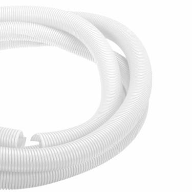 Imagem de DMiotech Tubo dividido de tear de fio de 6 m 3,8 cm, protetores de cabo de conduíte flexível para animais de estimação para escritório, casa, jardim, branco