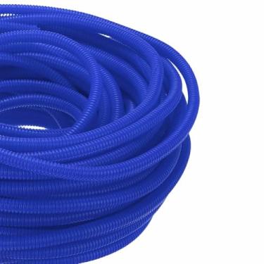 Imagem de DMiotech Tubo dividido de tear de fio de 30,5 m, protetores de cabo da Pet flexível para gerenciamento de cabos de conduíte para escritório, casa, jardim, azul