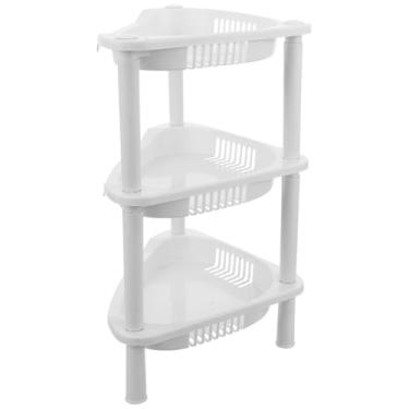 Imagem de PRETYZOOM Prateleiras de armazenamento de plástico, quarto, banheiro, cozinha, acessório, prateleira de cubo, suporte de mesa