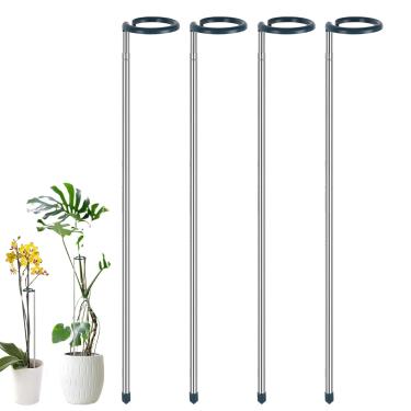 Imagem de Rrlihjgu Estacas para Plantas Interiores - Suportes Extensíveis para Plantas,4 Unidades Acessórios Jardim Interior Exterior Resistente - Para Flores Roseira Vinha Tomateiro Vaso