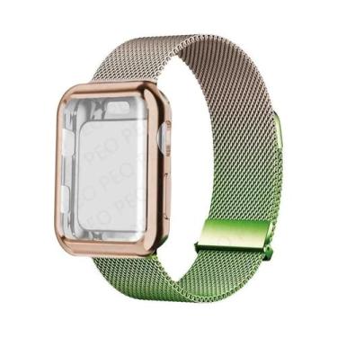 Imagem de Pulseira De Metal Com Fecho Magnético Para Apple Watch, 45mm 44mm 38mm