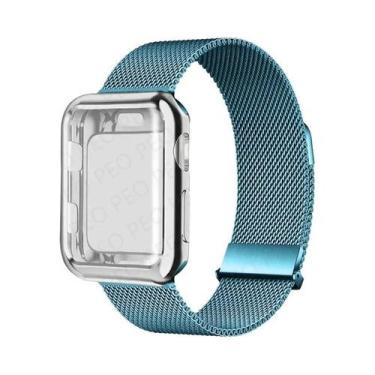Imagem de Pulseira De Metal Com Fecho Magnético Para Apple Watch, 45mm 44mm 38mm