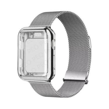 Imagem de Pulseira De Metal Com Fecho Magnético Para Apple Watch, 45mm 44mm 38mm