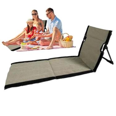 Imagem de Almofadas para cadeiras de acampamento, espreguiçadeira com tapete de praia - Almofada de cadeira impermeável de assento acolchoado,Cadeiras de acampamento com almofada para arquibancada para churrasc