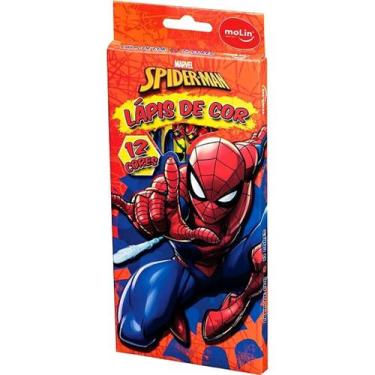 Imagem de Lápis de Cor Homem Aranha 12 Cores Spider-Man Marvel - Molin, Laranja