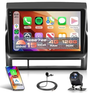 Imagem de 4 núcleos 4G + 128G Android 15 Rimoody Rádio estéreo automotivo para Toyota Tacoma 2005-2015, sem fio, Carplay Andorid, link de espelho automático, 22 cm, tela sensível ao toque, GPS, WiFi, Bluetooth