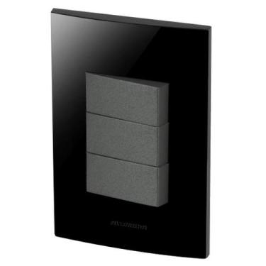 Imagem de Conjunto 1 Simples + 2 Paralelos - Inova Black / Grafite - Alumbra