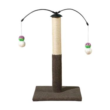 Imagem de Fxzqgnh Árvore para Gatos com Brinquedos de Pelúcia Pendurados, Torre para Gatos Domésticos, Base Estável, Acessórios para Animais de Estimação, Poste para Ar, CafÉ