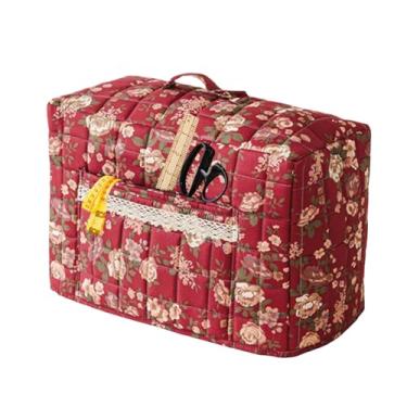 Imagem de Capas Para Máquina De Costura - Contra Poeira,Com Alça E Bolso Estampa Floral Para Máquina De Costura | Para Viagem Casa DIY Amante De Artesanato Adulto