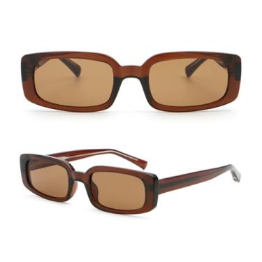 Imagem de VFDHN Óculos de Sol UV400 com Armação Pequena Masculino Preto Verde Retrô Polarizado Feminino (3)