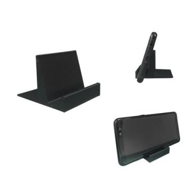Imagem de suporte de Celular Mesa Para Assistir Vídeos - LEAO3D, Preto