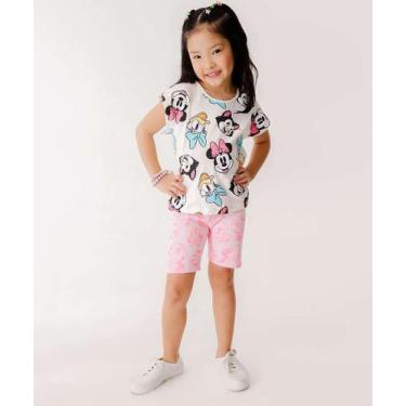 Imagem de Bermuda Infantil Ciclista Minnie Disney Tam 4 a 10-24093, 8, Rosa