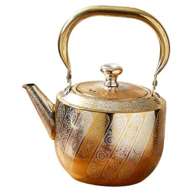 Imagem de Baoblaze Chaleira elétrica de 1,6 L em aço inoxidável com alça ergonômica, ideal para aquecer água e leite na cozinha. Acessórios para uso doméstico, Ouro