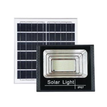 Imagem de HYZHANHONG Refletor Solar Exterior Spotlight IP67 à Prova de Água com Controlo Remoto, LED de Alta Luminosidade para Jardins, Ruas, Garagens e Quintais (800W)