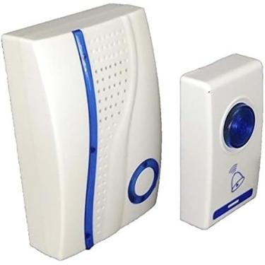 Imagem de Campainha Sem Fio, Branca, 100 Metros de Alcance, 32 Melodias, Design Elegante, Sem Cabos, Inclui Pilhas para Transmissor