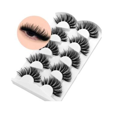 Imagem de Cílios Postiços 8D Espessos E Volumosos Lasvirey Para Maquiagem Dramát