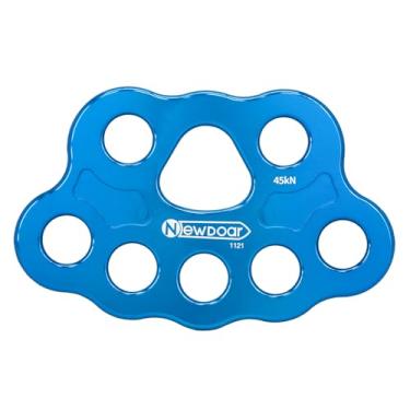Imagem de Placa de Descendente NewDoar 30/40KN Placa de Equipamento para Escalada de Pedra 4/5 Furos (8 Furos/45KNBlue)