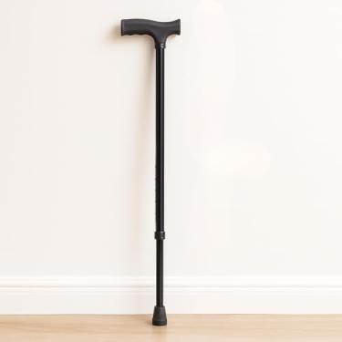 Imagem de Bengala Retrátil de Alumínio com Altura Ajustável 74 a 96cm – Leve, Compacta, Antiderrapante e Ideal para Idosos ou Fisioterapia - Brucaro Prime (Preto)