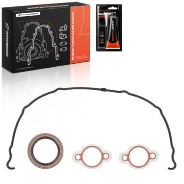 Imagem de A-Premium Conjunto de juntas de tampa de sincronização do motor compatível com Chevrolet Silverado 2500 HD Classic, Avalanche 2500, C3500HD, Express 3500, Suburban 2500 e GMC Sierra 2500 HD, Savana