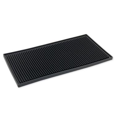 Imagem de Tapete Escorredor para Louças em Silicone Preto, 30x15cm