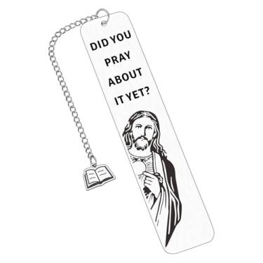 Imagem de Marcador de livro engraçado Jesus presentes cristãos para mulheres amantes de livros, amigos, presentes de confirmação de batismo, para afilhado afilhado, madrinha, presente religioso de Jesus para