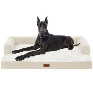 Imagem de Casa Paw Camas ortopédicas XXL para cães, à prova d'água, espuma para ovos, cama grande para animais de estimação para cães de todas as raças, 133 x 106 cm, sofá-cama lavável extra grande com capa