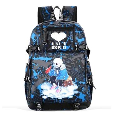 Imagem de Mochila Undertales Sans para crianças School 30x14x46cm Oxford