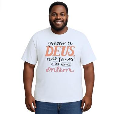 Imagem de Camiseta Deus Não Somos Que Eramos Personalizada - UseP4, Branco, Plus