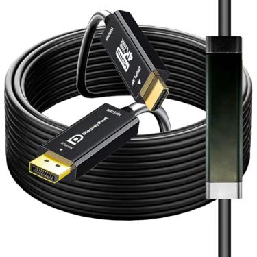 Imagem de YOTETION Cabo DisplayPort 4K para HDMI de 1,8 m, adaptador unidirecional DP para HDMI macho UHD de vídeo, 4K@30Hz, 1080p @120Hz, 3840 x 2160, compatível com Dell, HP, Lenovo, preto (30 pés)