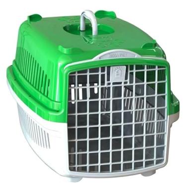 Imagem de Caixa de Transporte Pet para Cães e Gatos – Transportadora Resistente com Ventilação e Porta com Trava para Viagens e Veterinário(Verde,Nº1 até 6kg)