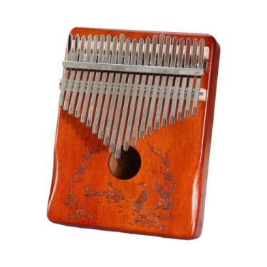 Imagem de Kalimba Profissional De 21 Teclas Afinada, Piano De Polegar Portátil P