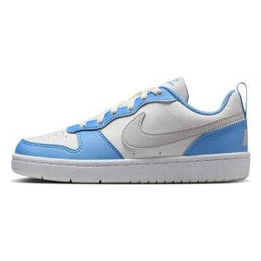 Imagem de Nike Tênis masculino Court Borough Low Recraft (criança grande), Summit branco/cinza vasto/pulso cobalto, 18