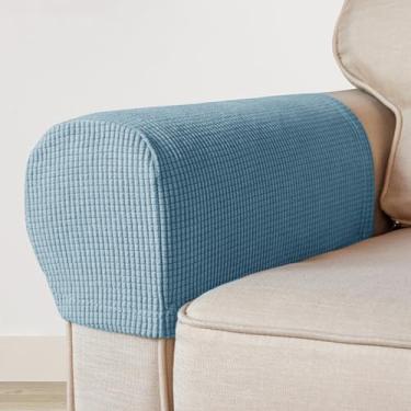 Imagem de Capas para cadeira de apoio de braço, conjunto de 2 capas de poltrona elásticas para braços, capas de braço de sofá de poliéster elastano antiderrapantes capas para poltronas reclináveis para protetor