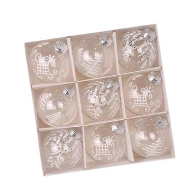 Imagem de Nishiyuenyi Bolas de Natal Decorativas Elegantes E Luxuosas para Pendurar em Ambientes Internos E Externos, Branco, Tamanho real