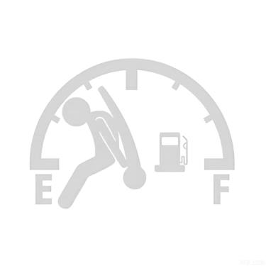 Imagem de Adesivo de vinil engraçado com tampa de tanque de combustível, adesivo vazio refletivo à prova d'água de alto consumo de gás/medidor de combustível, universal para carros, caminhões SUV (branco)