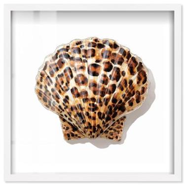 Imagem de Arte de parede glamorosa Wild Crest I Shadowbox por Notoriart, moldura branca, 78 x 79 cm